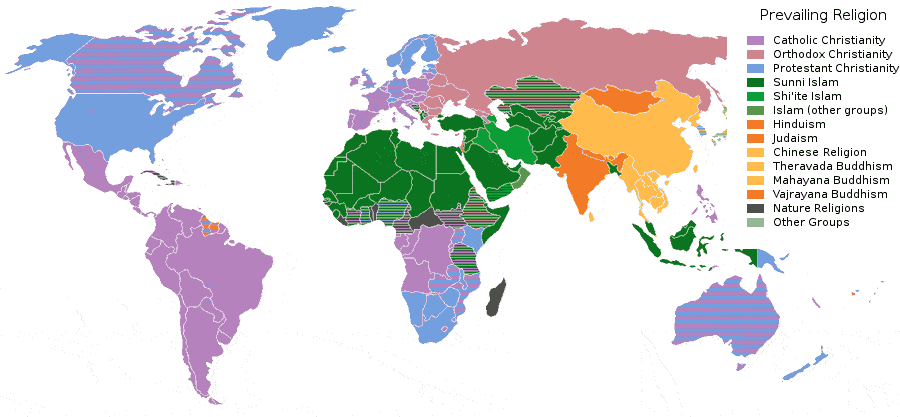 Religions World Map 