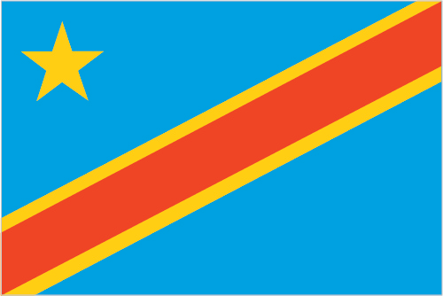 Vlag van République démocratique du Congo /  Congo-Kinshasa