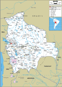 bolivia political map