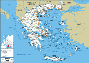 Greece Map (Physical) - Worldometer