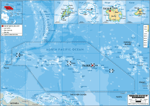 <strong>PHYSICAL</strong> Map of Micronesia