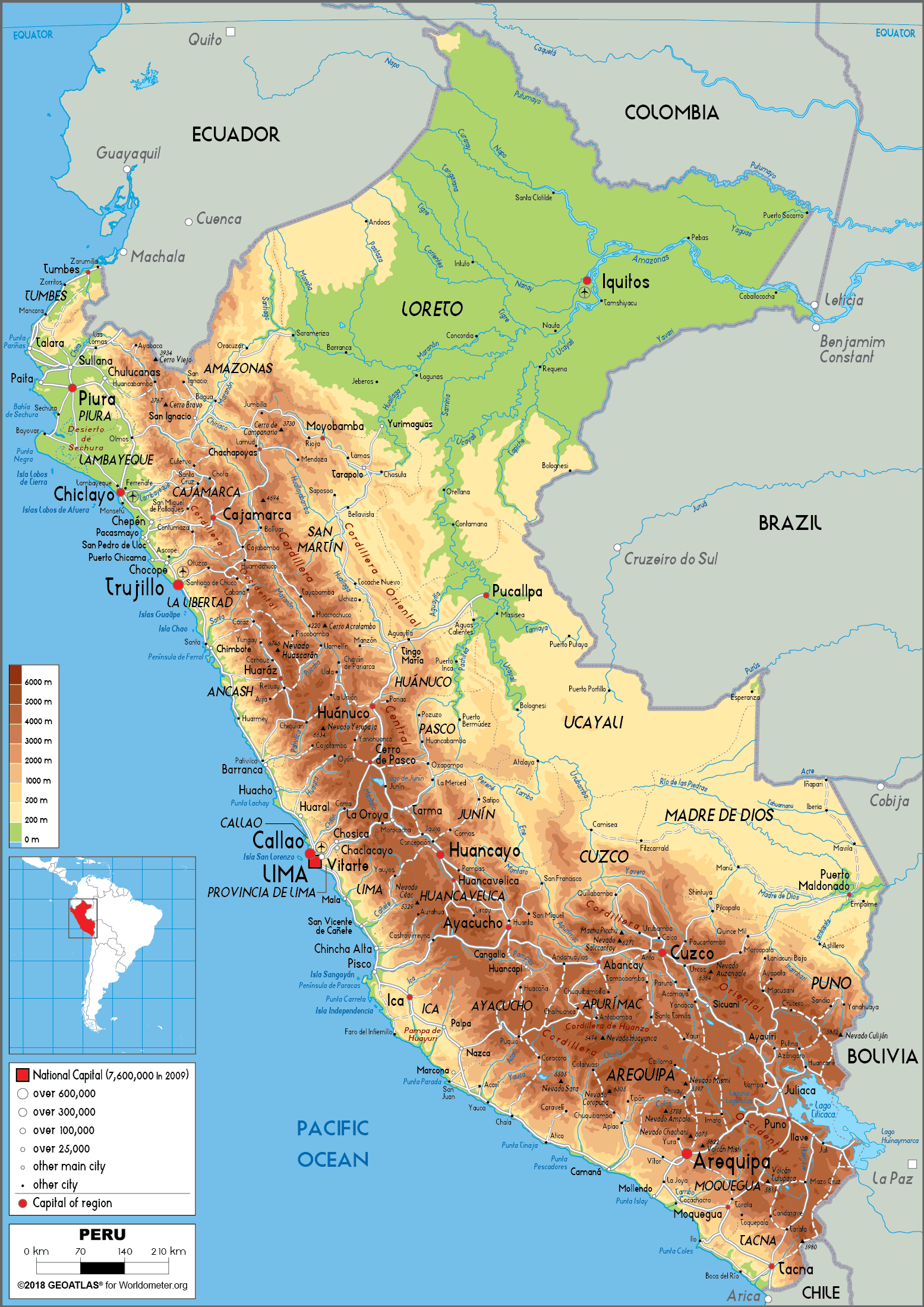خريطة Peru - Kharita Blog