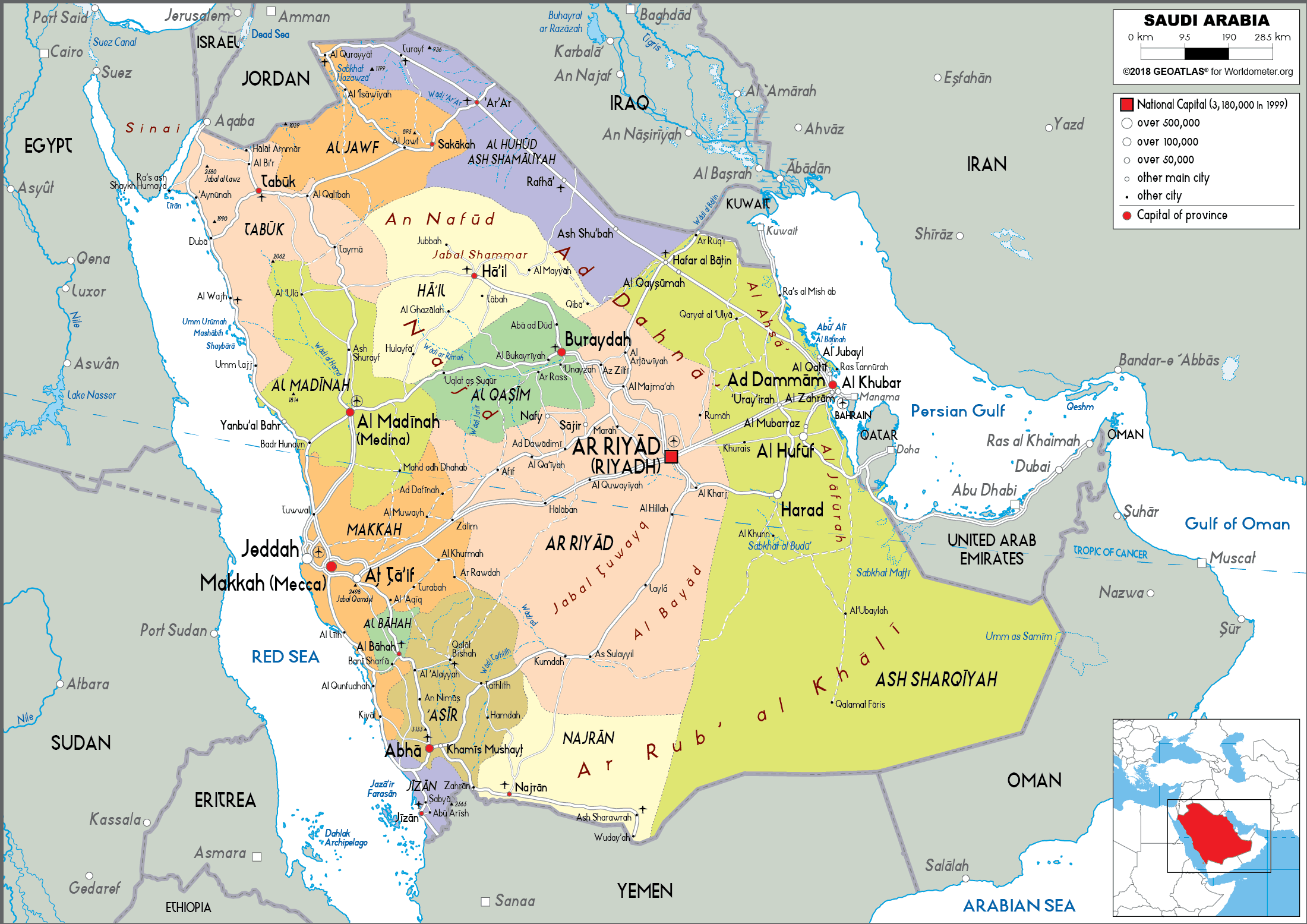 Locate Saudi Arabia In World Map - World Map